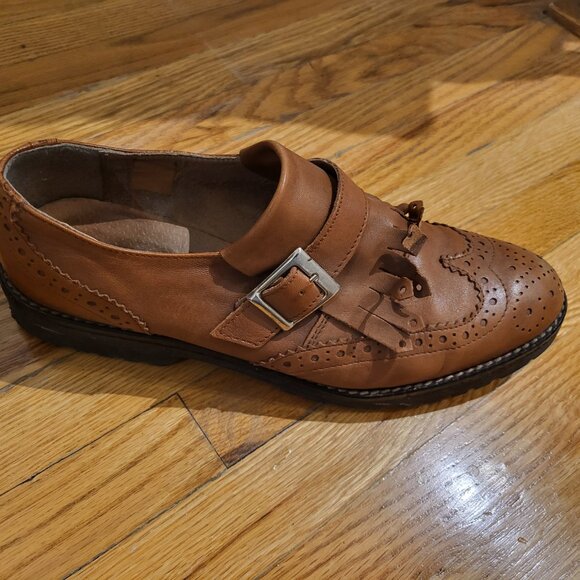 Fringe tanned shoes with buckle size 40 from Agenda brand - Picture 3 of 5